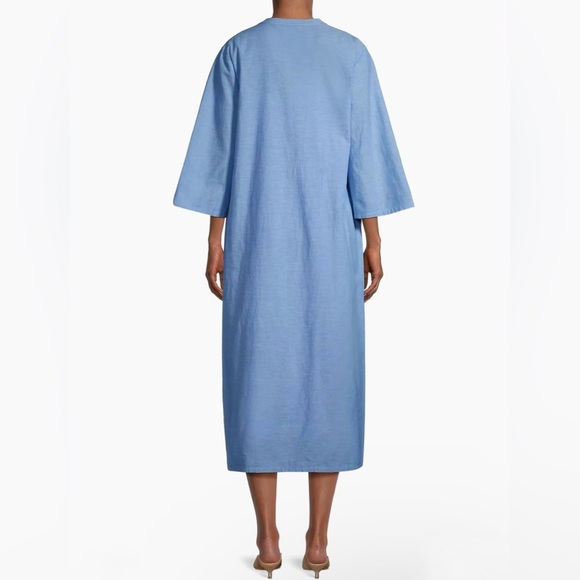 Johnny Was 100% cotton Mandarin Collar Midi Dress NEW - Picture 9 of 10